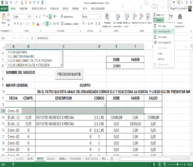 Tu Sistema Contable En Excel Y Contabilidad Libro Mayor