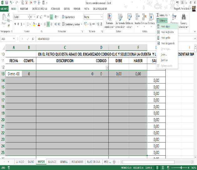 Tu Sistema Contable En Excel Y Contabilidad Libro Mayor 5410